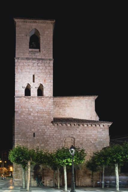 Noche en Palencia. Iglesia de San Lázaro