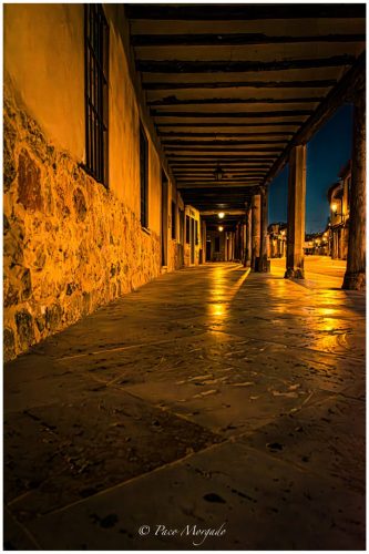 Under the Arcades of Ampudia by Night