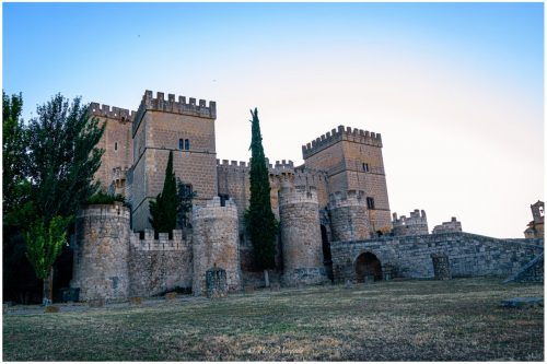 Castle of Ampudia at Sunset