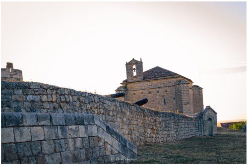 Castle of Ampudia at Sunset
