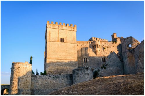 Castle of Ampudia at Sunset