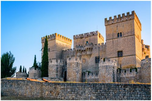 Castle of Ampudia at Sunset