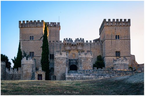 Castle of Ampudia at Sunset